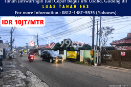 Dijual Tanah Kawasan Bisnis Kawasan Jatiwaringin, Luas 663m², Prospek Bagus Dijual Tanah Kawasan Bisnis Kawasan Jatiwaringin, Luas 663m², Prospek Bagus