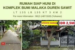 Dijual Rumah 3 Kamar Lokasi Ideal Nyaman dan Strategis di Duren Sawit Dijual Rumah 3 Kamar Lokasi Ideal Nyaman dan Strategis di Duren Sawit