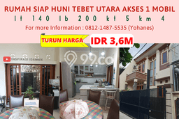 Jual Rumah 5 KT di Tebet, Jakarta Selatan - Luas Tanah 140m² Jual Rumah 5 KT di Tebet, Jakarta Selatan - Luas Tanah 140m²