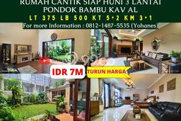 For Sale! Luxury House LT 375m2 Desain Modern di Pondok Bambu For Sale! Luxury House LT 375m2 Desain Modern di Pondok Bambu