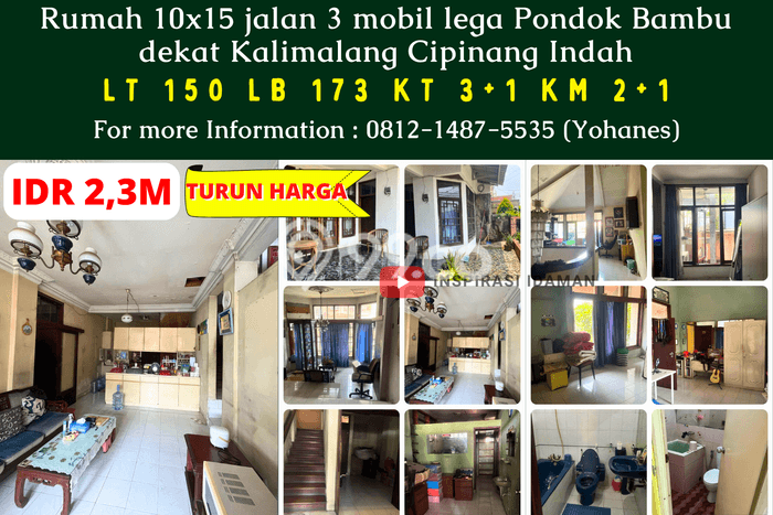 Rumah Luas Asri 3 KT Siap Huni di Pondok Bambu Jakarta Timur Rumah Luas Asri 3 KT Siap Huni di Pondok Bambu Jakarta Timur