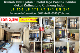 Rumah Luas Asri 3 KT Siap Huni di Pondok Bambu Jakarta Timur Rumah Luas Asri 3 KT Siap Huni di Pondok Bambu Jakarta Timur