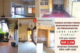 Rumah Siap Pakai area Rawamangun, Jakarta Timur, Luas 196m² Bangunan 1m² Rumah Siap Pakai area Rawamangun, Jakarta Timur, Luas 196m² Bangunan 1m²