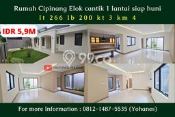 Ready to Use! Luxury House LT 266m2 Desain Modern di Cipinang Ready to Use! Luxury House LT 266m2 Desain Modern di Cipinang