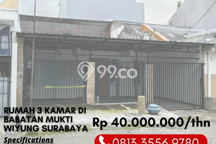 Disewakan Segera Rumah Kondisi Baik di Kawasan Wiyung, Surabaya Disewakan Segera Rumah Kondisi Baik di Kawasan Wiyung, Surabaya