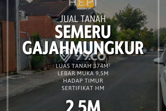 Tanah Dijual Lokasi Gajah Mungkur, Semarang Luas 374m2 Legalitas Aman Tanah Dijual Lokasi Gajah Mungkur, Semarang Luas 374m2 Legalitas Aman