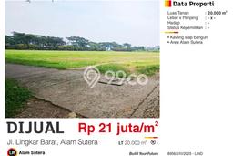 Dijual Tanah Lokasi Alam Sutera, Tangerang Seluas 20000m2 Dijual Tanah Lokasi Alam Sutera, Tangerang Seluas 20000m2
