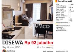 Disewakan Cepat! Unit Apartemen Hemat di BSD, Tangerang Selatan 3 Kamar Tidur dan 1 Kamar Mandi Disewakan Cepat! Unit Apartemen Hemat di BSD, Tangerang Selatan 3 Kamar Tidur dan 1 Kamar Mandi