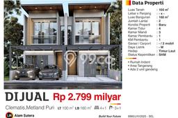 Rumah Elit LB 160m2 Siap Huni Desain Elegan di Metland Puri, Jakarta Barat Rumah Elit LB 160m2 Siap Huni Desain Elegan di Metland Puri, Jakarta Barat