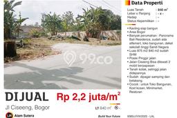 Tanah Kavling untuk Dijual di Ciseeng Bogor 840m2 Tanah Kavling untuk Dijual di Ciseeng Bogor 840m2