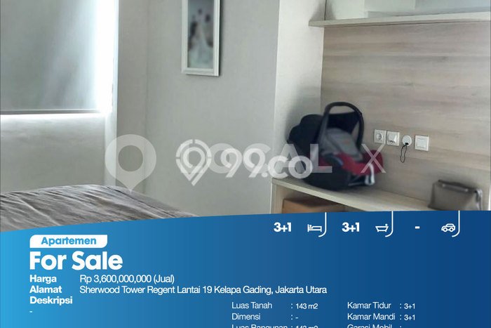 Unit Apartemen Luxury Dijual di Kelapa Gading dengan 3 BR Unit Apartemen Luxury Dijual di Kelapa Gading dengan 3 BR