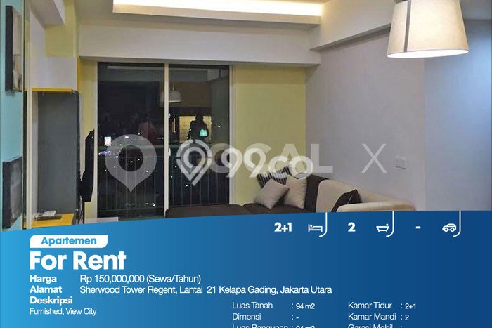 Sewa Sekarang Apartemen Strategis 2 KT, 2 KM di Kawasan Kelapa Gading Sewa Sekarang Apartemen Strategis 2 KT, 2 KM di Kawasan Kelapa Gading