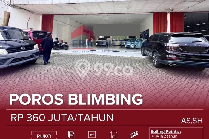 Area Strategis! Disewakan Ruko Lokasi Blimbing, Malang Cocok untuk Bisnis Area Strategis! Disewakan Ruko Lokasi Blimbing, Malang Cocok untuk Bisnis