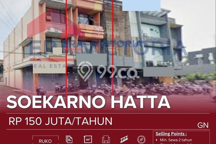 Ruko Disewa di Malang dengan LB 243m2 Area Komersial Ramai Ruko Disewa di Malang dengan LB 243m2 Area Komersial Ramai