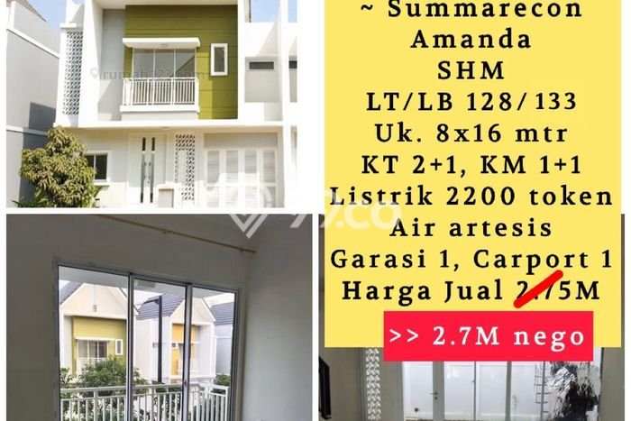 For Sale! Luxury House LT 128m2 Desain Modern di Summarecon Bandung For Sale! Luxury House LT 128m2 Desain Modern di Summarecon Bandung