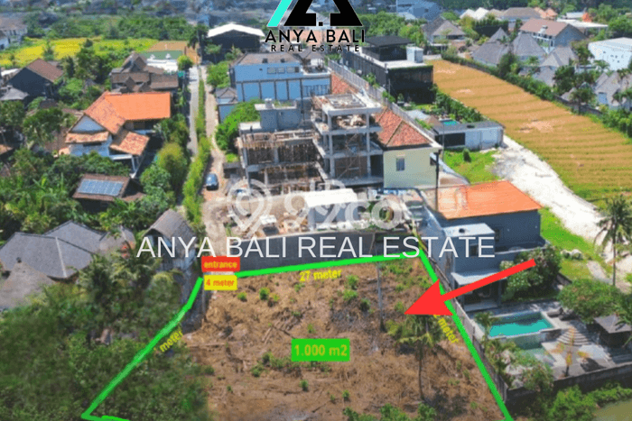 Dijual Tanah 1000m2 di Pererenan, Badung Dijual Tanah 1000m2 di Pererenan, Badung