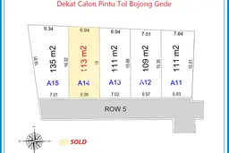 Lahan untuk Dijual Lokasi Tajur Halang, Bogor Luas 111m2 SHM Lahan untuk Dijual Lokasi Tajur Halang, Bogor Luas 111m2 SHM