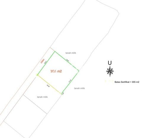 Tanah Dijual di Tabanan Seluas 355m2 Strategis Tanah Dijual di Tabanan Seluas 355m2 Strategis