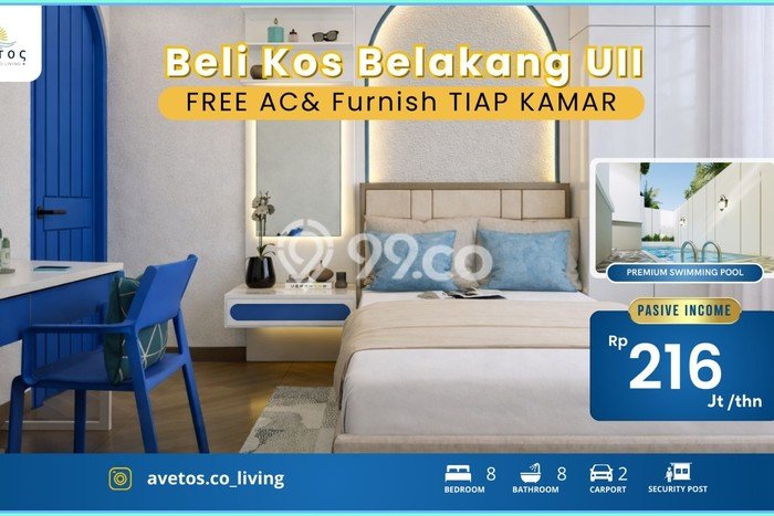 Dijual Segera Kost 8 Kamar, 8 Kamar Mandi di Ngaglik, Sleman, Luas 125m2 Dijual Segera Kost 8 Kamar, 8 Kamar Mandi di Ngaglik, Sleman, Luas 125m2