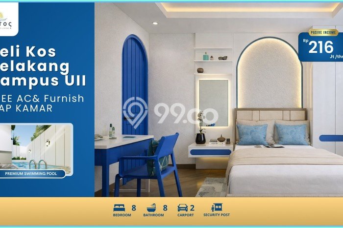Investasi Kost Dijual di Depok, Sleman, Spesifikasi 8 KT, 8 KM, 127m2 Investasi Kost Dijual di Depok, Sleman, Spesifikasi 8 KT, 8 KM, 127m2