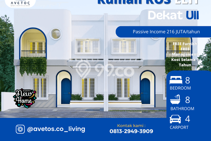 Kost Dijual Lokasi Gondomanan, Yogyakarta, 8 KT, 8 KM, 212m2 Kost Dijual Lokasi Gondomanan, Yogyakarta, 8 KT, 8 KM, 212m2