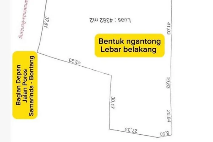 Lahan untuk Dijual Lokasi Samarinda Utara, Samarinda Luas 3805m2 SHM Lahan untuk Dijual Lokasi Samarinda Utara, Samarinda Luas 3805m2 SHM