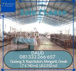 Unit Gudang Dijual di Menganti Gresik Luas Bangunan 2932m2 Unit Gudang Dijual di Menganti Gresik Luas Bangunan 2932m2