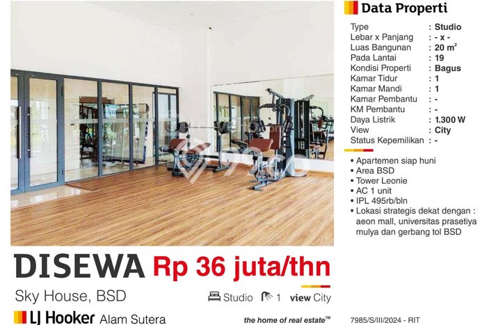 Apartemen Strategis 20m2 di BSD Tangerang 1 Bedroom Apartemen Strategis 20m2 di BSD Tangerang 1 Bedroom