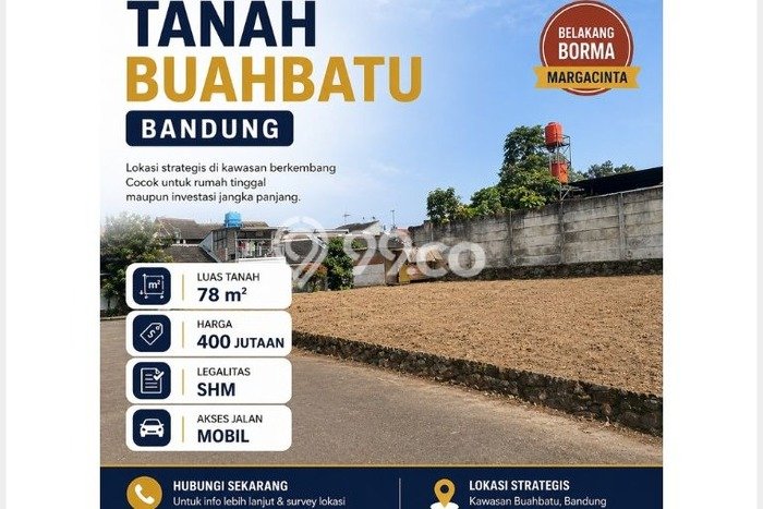 Tanah Siap Bangun Dijual di Bandung Punya Luas 78m2 Tanah Siap Bangun Dijual di Bandung Punya Luas 78m2