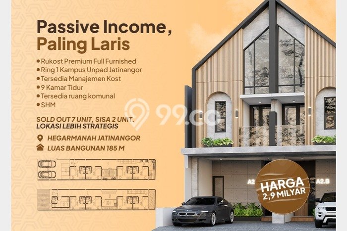 Unit Kost Dijual di Jatinangor dengan 9 Kamar Area Strategis Unit Kost Dijual di Jatinangor dengan 9 Kamar Area Strategis