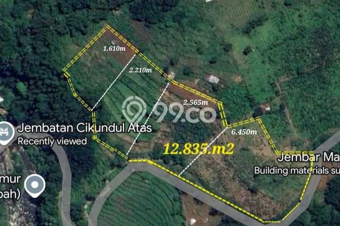Tanah Komersial Dijual di Sukaresmi Cianjur 12835m2 Tanah Komersial Dijual di Sukaresmi Cianjur 12835m2