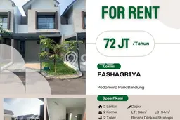 Jarang Ada! Rumah Sewa 2 Kamar Nyaman Siap Huni Podomoro Park Bandung Jarang Ada! Rumah Sewa 2 Kamar Nyaman Siap Huni Podomoro Park Bandung