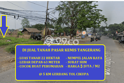 Kavling Tanah untuk Dijual di Pasar Kemis, Tangerang, Luas 220000m2 Kavling Tanah untuk Dijual di Pasar Kemis, Tangerang, Luas 220000m2