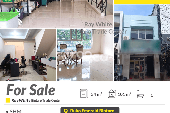 Unit Ruko Dijual di Tangerang Selatan LT 54m2 & LB 101m2 Unit Ruko Dijual di Tangerang Selatan LT 54m2 & LB 101m2