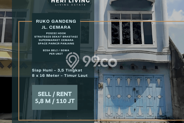 Untuk Dijual Ruko di Medan Timur Medan LT 128m2 / LB 384m2 Untuk Dijual Ruko di Medan Timur Medan LT 128m2 / LB 384m2