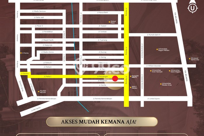 HOT LISTING! Rumah Ready Stock lokasi Medan Tembung, Medan, Luas 60m² Bangunan 80m² HOT LISTING! Rumah Ready Stock lokasi Medan Tembung, Medan, Luas 60m² Bangunan 80m²