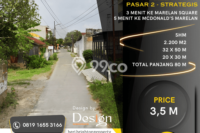 Lahan Kosong Dijual di Medan Marelan, Medan, Luas 2200m2 Area Strategis Lahan Kosong Dijual di Medan Marelan, Medan, Luas 2200m2 Area Strategis
