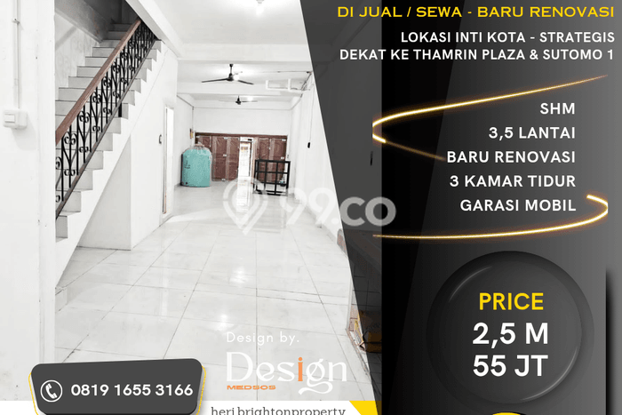 Ruko Paling Dicari LB 192m2 Dijual di Medan Area Ruko Paling Dicari LB 192m2 Dijual di Medan Area