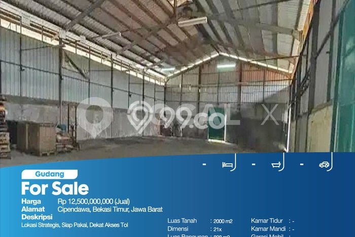 Gudang Dijual di Bekasi Timur LT 2000m2, LB 828m2 Solusi Investasi Cerdas Gudang Dijual di Bekasi Timur LT 2000m2, LB 828m2 Solusi Investasi Cerdas