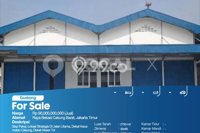Gudang Dijual di Prime Area Bekasi Luas 1500m2 Gudang Dijual di Prime Area Bekasi Luas 1500m2