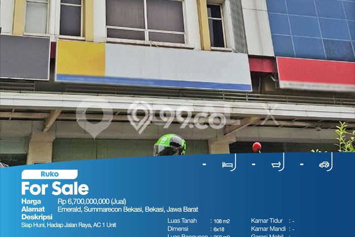 Ruko Dijual di Prime Area Bekasi Luas 250m2 Ruko Dijual di Prime Area Bekasi Luas 250m2
