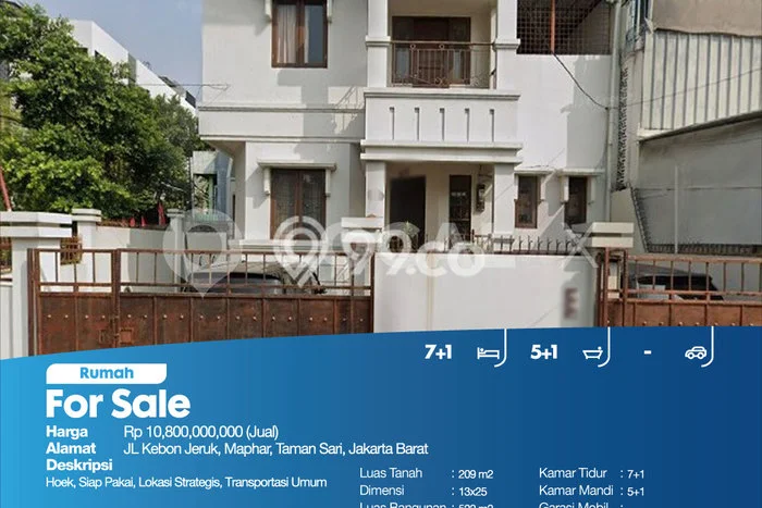 Jual Rumah Luas Elegan Dengan View Eksklusif di Tamansari, Jakarta Barat Jual Rumah Luas Elegan Dengan View Eksklusif di Tamansari, Jakarta Barat