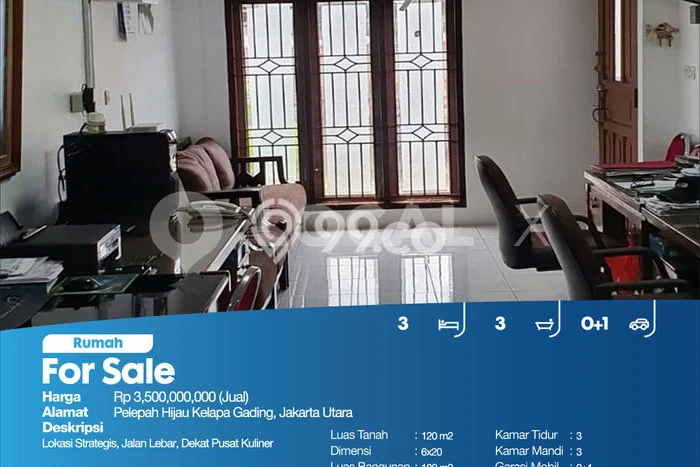 Dijual Rumah Premium dengan Fasilitas Sekitar Lengkap di Kelapa Gading, Jakarta Utara Dijual Rumah Premium dengan Fasilitas Sekitar Lengkap di Kelapa Gading, Jakarta Utara