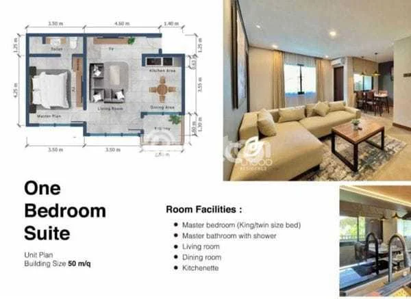 Dijual Apartemen 0 KT di Badung Luas 50m2 Dijual Apartemen 0 KT di Badung Luas 50m2