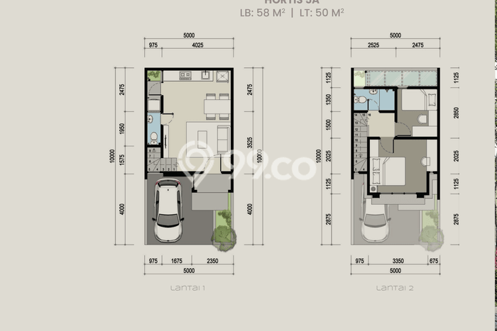 Rumah Modern Cantik 2 Kamar Siap Huni di BSD Rumah Modern Cantik 2 Kamar Siap Huni di BSD