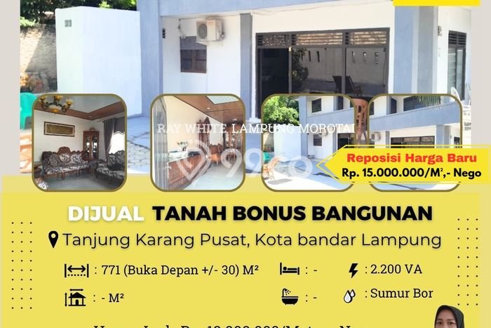 Tanah untuk Dijual di Tanjung Karang Pusat Bandar Lampung Luas 771m2 Tanah untuk Dijual di Tanjung Karang Pusat Bandar Lampung Luas 771m2