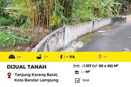 Kavling Tanah Dijual di Tanjung Karang Barat Bandar Lampung Spesifikasi 1317m2 Kavling Tanah Dijual di Tanjung Karang Barat Bandar Lampung Spesifikasi 1317m2