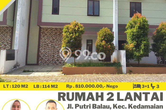 Hunian Cantik Modern Lb 114m2 di Tanjung Karang Timur, Bandar Lampung Hunian Cantik Modern Lb 114m2 di Tanjung Karang Timur, Bandar Lampung