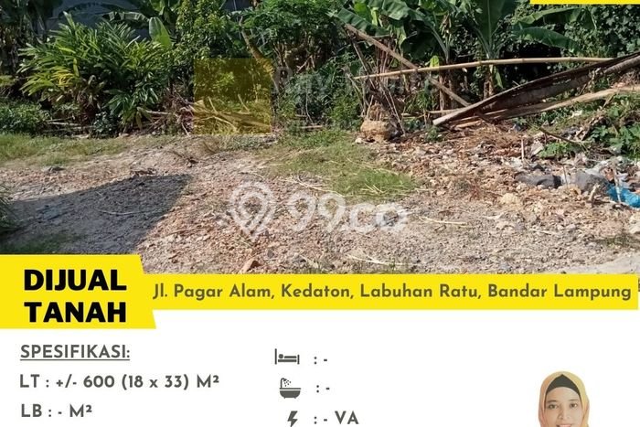 Tanah di Rajabasa, Luas 600m², Kawasan Bisnis Tanah di Rajabasa, Luas 600m², Kawasan Bisnis