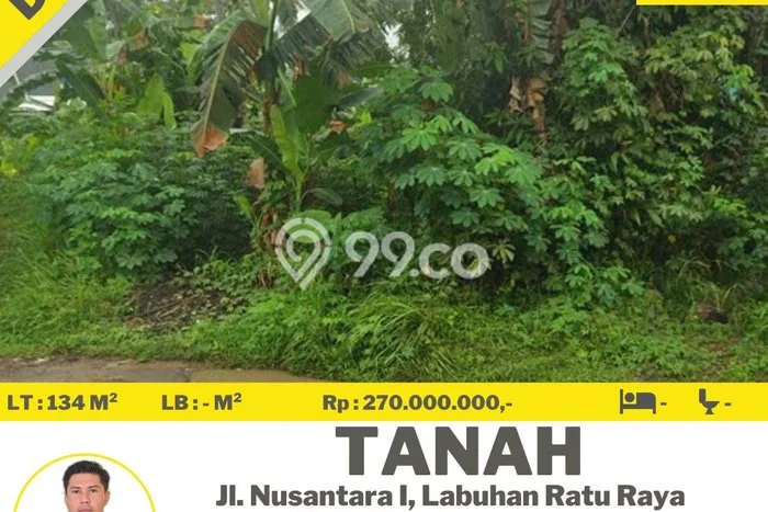 LOKASI STRATEGIS! Tanah Kawasan Rajabasa, Luas 134m2m², Kawasan Berkembang, Cocok untuk Investasi LOKASI STRATEGIS! Tanah Kawasan Rajabasa, Luas 134m2m², Kawasan Berkembang, Cocok untuk Investasi